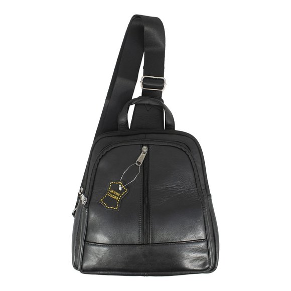 Genuine Leather Crossbody Bag, Backpack, Sling Shoulder Bag - Picture 2 of 9